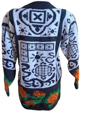 Vintage Wome's Medium Ugly Sweater 1980's Looking Good USA Padded Shoulder Prep